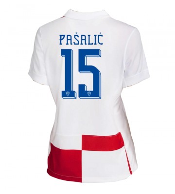 Croacia Mario Pasalic #15 Primera Equipación Mujer Eurocopa 2024 Manga Corta